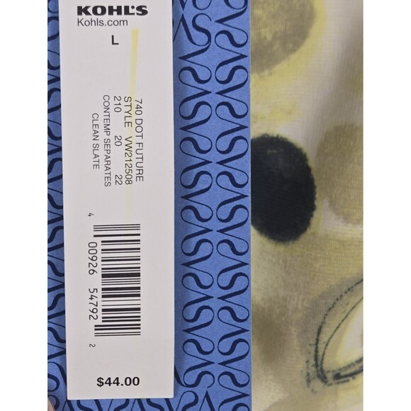 Simply Vera Vera Wang Women's Large Yellow Skirt Dot Future NWT - Picture 6 of 7